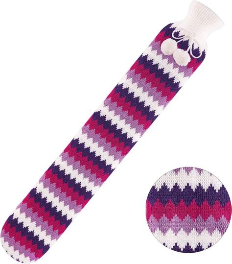 Hot Water Bottle Bed Warm Waist Warm Back Hot Water Bottle With Super Soft Fabric Knitted Cover