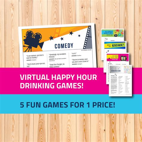 Virtual Happy Hour Drinking Games Virtual Party Kit Social - Etsy