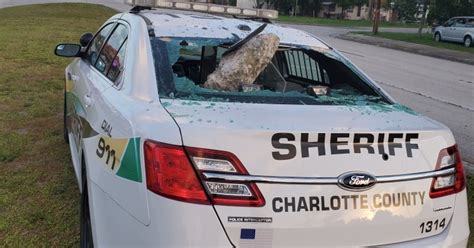 Charlotte County Sheriffs vehicle damaged while parked