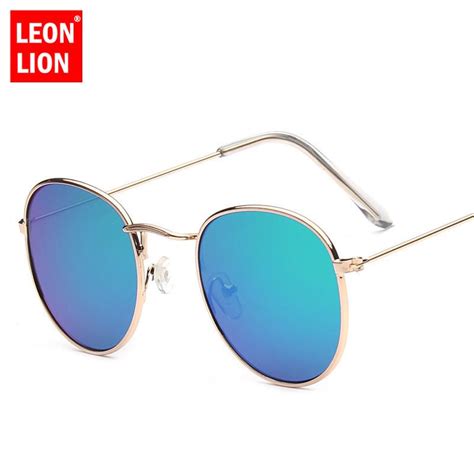 Leonlion Vintage Alloy Oval Sunglasses Women Classic Vintage