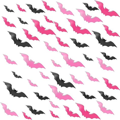 Amazon Pcs Pink Halloween Bats Wall Decor D Bats Halloween