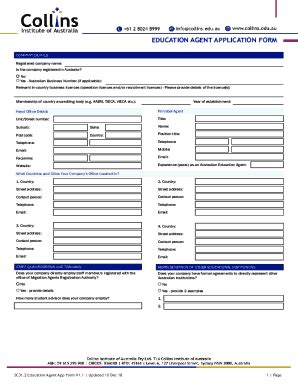 Fillable Online Education Agent Application Form Ihna Fax Email Print