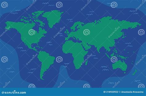 Brillante Mapa Ilustrado Del Mundo Con Los Continentes Para Los Ni Os