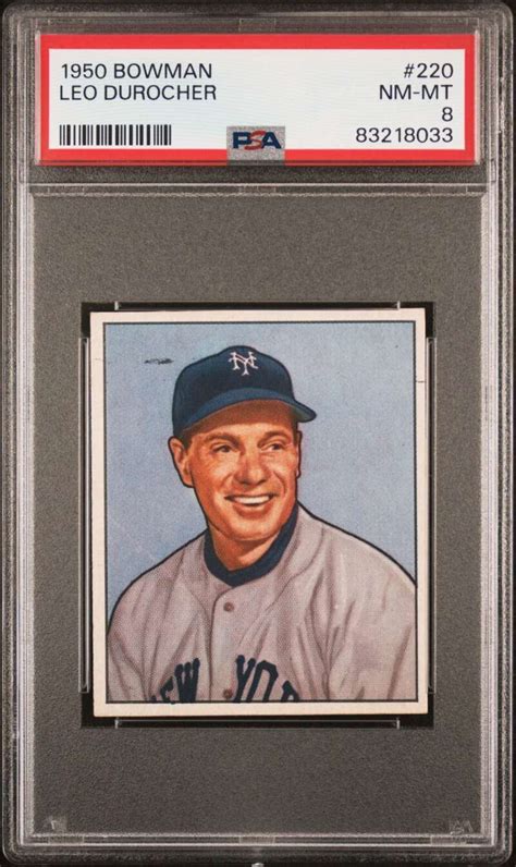 Bowman Leo Durocher Psa Ny Giants Cor Copyright Ebay