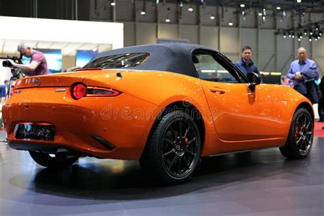 Mazda 30th Anniversary Orange Mx5 Miata In Geneva International Motor