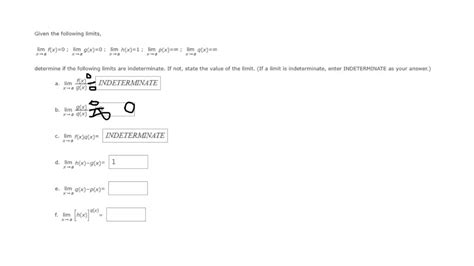 Solved Texts Please Help Suppose That The Following Functions All Have The Given Limit At X