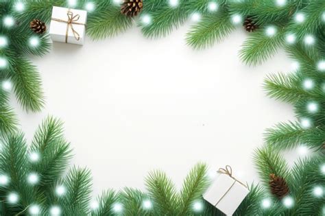 Premium Photo Christmas Background With Fir Branches Gift Boxes And