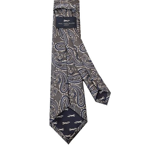 Grey Paisley Classic Men S Silk Tie