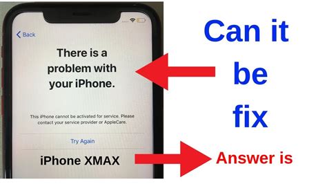 There Is A Problem With Iphone Iphone Cannot Be Activated For Service Youtube