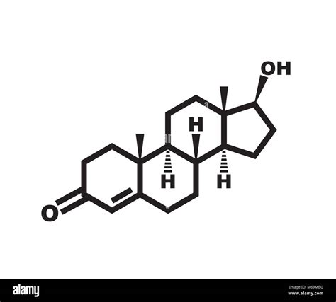 Testosterone Hormone Molecular Model Stock Vector Images Alamy