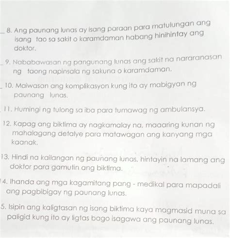 Hindi Wasto At Wasto Po Ang Sagot Please Po Pakisagot Nito Ang Dami