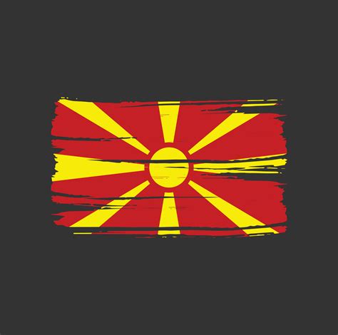 North Macedonia Flag Brush. National Flag 6315787 Vector Art at Vecteezy