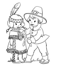 Native Americans & Pilgrims Coloring by MrFitz | TPT