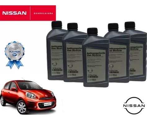 5 Litros De Anticongelante Original Nissan March 2016 Envío gratis