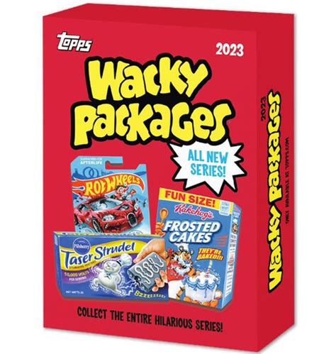 Wacky Packages 2023 All New Series Exclusive Trading Card Pack 12 Subjects 10 Base Stickers 2