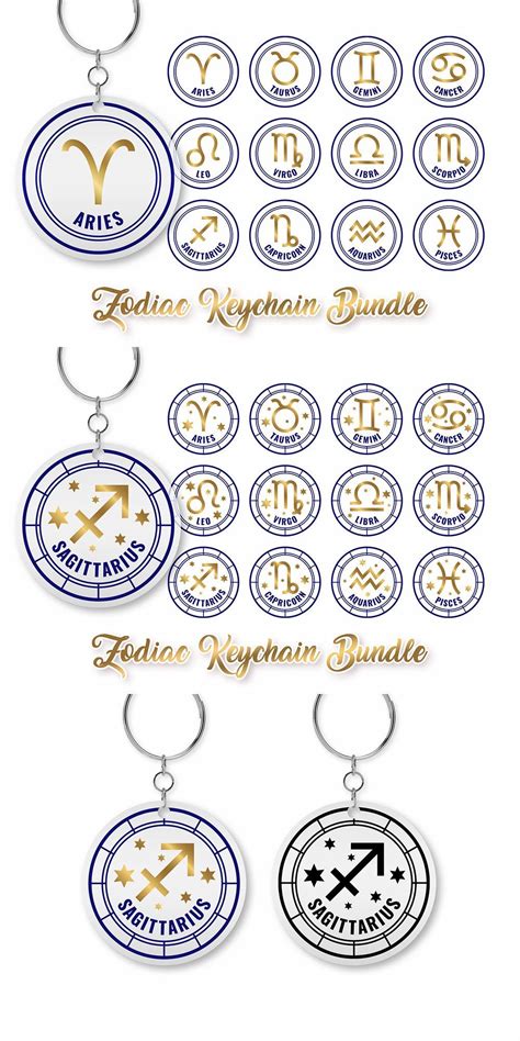 Zodiac Signs Keychain Svg Bundle Keychain Design Keychain Zodiac