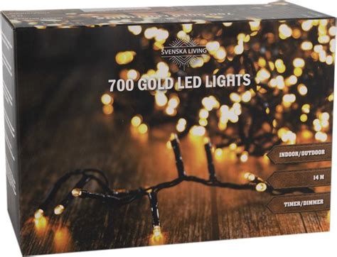 Svenska Living Kerstverlichting 700 Lampjes Goud 1400 Cm Timer