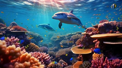 Premium Photo | Ocean animals HD 8K wallpaper Stock Photographic Image