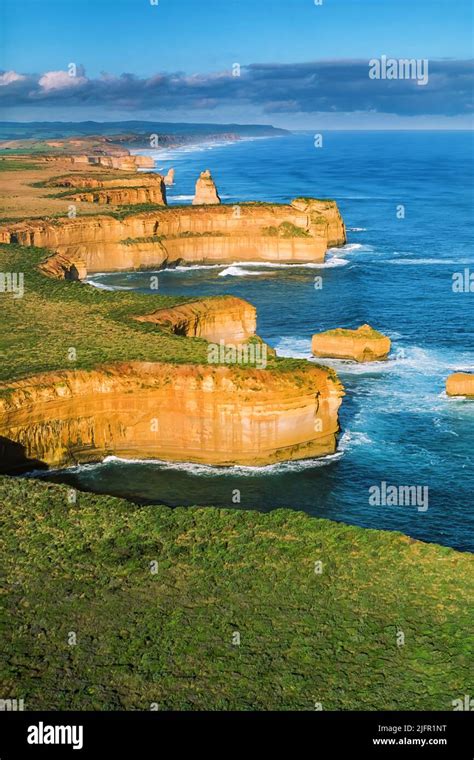 Aerial View Of Great Ocean Road And Twelve Apostles Hi Res Stock