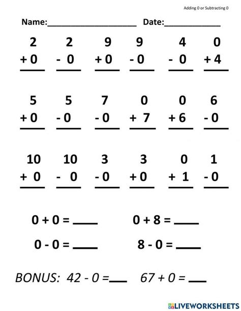 Subtracting From Zero Worksheet Martin Lindelof