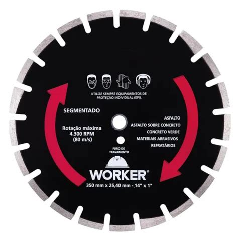 Disco Diamantado Segmentado Asfalto Worker 350mm X 25 4mm Conquista