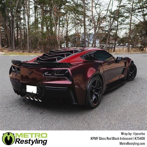 Kpmf K75400 Gloss Red Black Iridescent Vinyl Wrap K75408 Red Sports