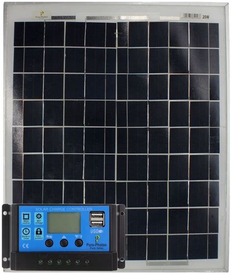 Panel Solarny 20W Regulator 12V 24V Bateria Słonec 142508213 ERLI pl