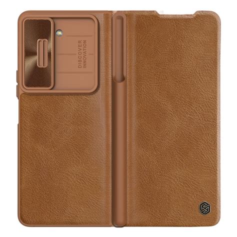 Nillkin Qin Pro CamShield With Pen Slot Samsung Galaxy Z Fold 5 Brown