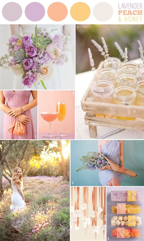 Wedding Color Combination Lavender Peach And Honey Aka Purple Yellow