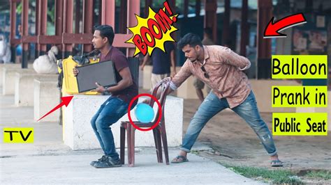 Best Popping Balloon Prank In Public Seat 🎈 Best Public Reaction Prank