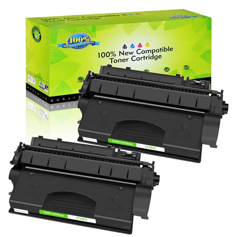 2 Pack Ce505x 05x Black Toner For Hp Laserjet P2050 P2055n P2055d P2055dn P2055 Ebay