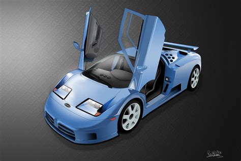 Illustration Bugatti EB 110 Robby Hübner