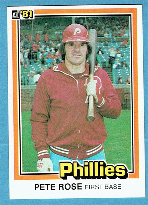 Pete Rose 1981 Donruss #131 Phillies Baseball Card, cards