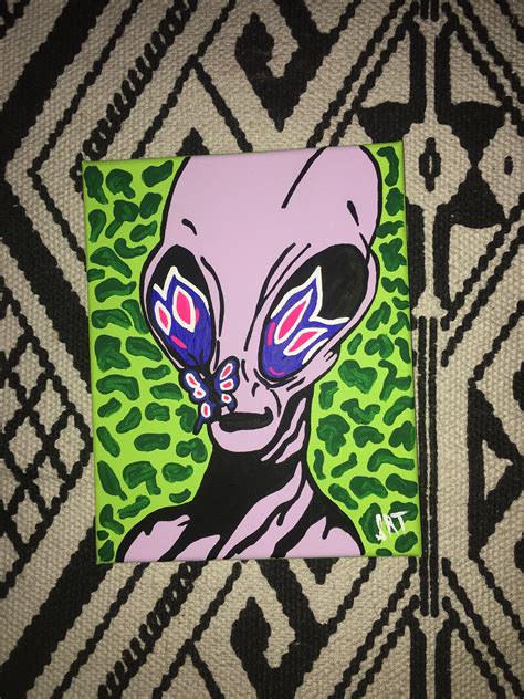 Alien Acrylic Painting | Etsy