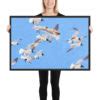 Flock Of Flying Seagulls Framed Print Art By Tina Lewis