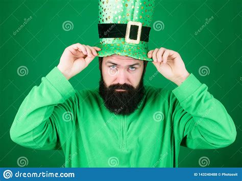 May The Luck Of The Irish Be With You Irish Man With Beard Wearing