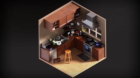 Low Poly Isometric Kitchen (Tutorial Series) - BlenderNation