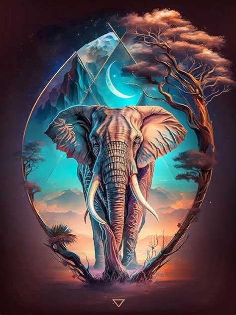 Amazon Mrpwnle Elephant Diamond Art Painting Kits For Adults Full