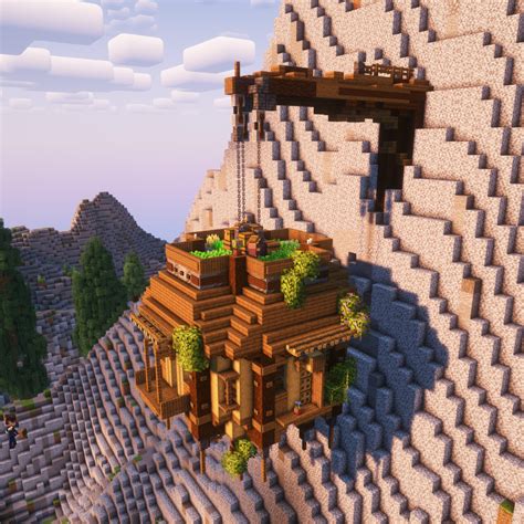 My Hanging Starter House : r/Minecraft