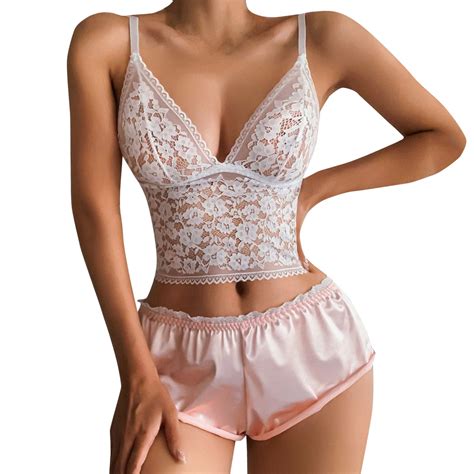 Zuwimk Lingerie Sets For Women Women S Floral Embroidered Mesh