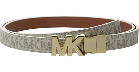 Michael Michael Kors Mm Reversible Logo Pvc To Smooth Belt On Mk