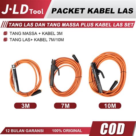 Jual JLD 10mm² Tembaga Kabel Las Set Tang Massa Kabel 3M Tang Las