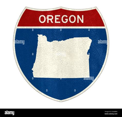 Oregon State Interstate Road Sign Stock Photo Alamy