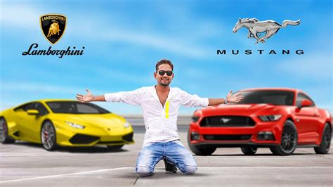 Ford Mustang Gt Vs Lamborghini Mr Indian Hacker Youtube