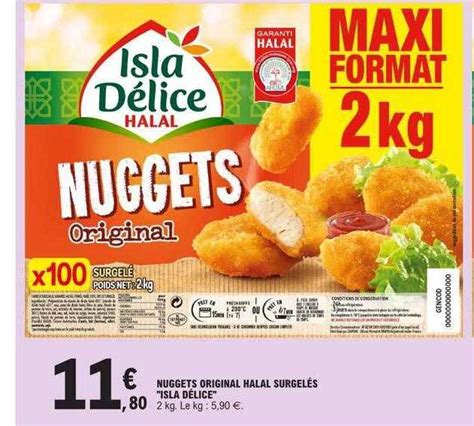 Promo Nuggets Original Halal Surgel S Chez E Leclerc