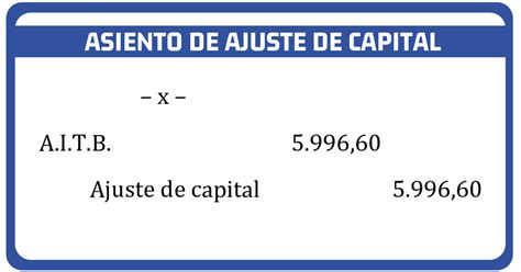 Asiento De Ajuste De Capital Ejemplo Real Contador Profesional