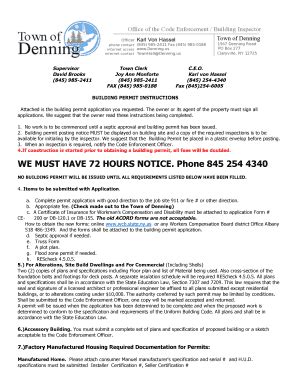 Fillable Online Denning Bldg Application Denning 6 Fax Email Print