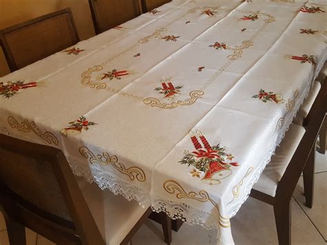 Toalha De Mesa Natal Pronta Entrega Vila Do Sonho Artesanato Elo