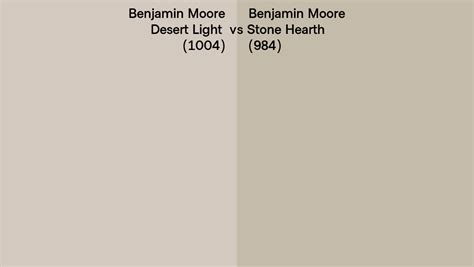 Benjamin Moore Desert Light Vs Stone Hearth Side By Side Comparison