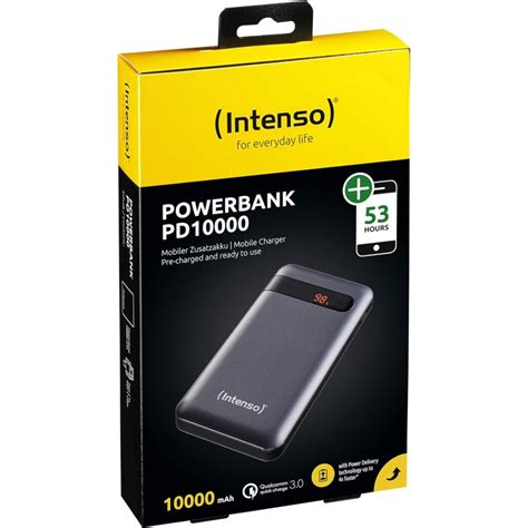 Intenso Powerbank PD QC 3 0 10000mAh Negra PcComponentes